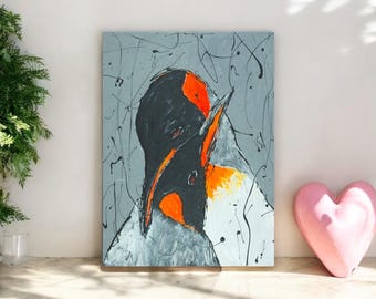 Penguin Art Print - Together Forever, Valentine's Day Gift