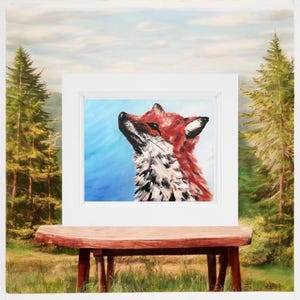 Fox Print, Red Fox Print, Kids Room Art, Fox Decor, Woodland Creature Print, Fox Painting, Woodland Animal Art Print