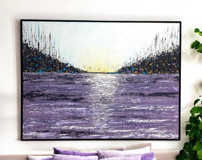 "Violet Reflections" Framed Original Painting