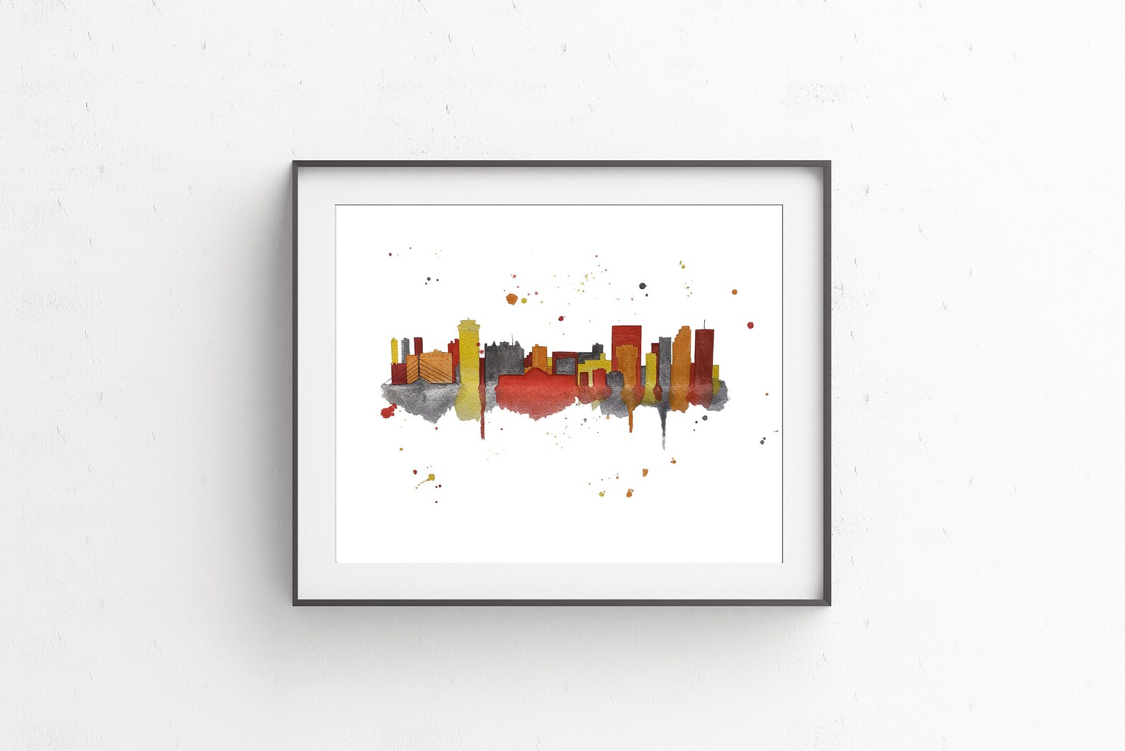 Winnipeg Skyline Art Winnipeg Painting Winnipeg Skyline Etsy