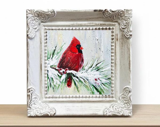 Small Framed Cardinal Print "A Cardinal Rule"
