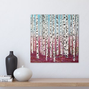 Birch Trees, Birch Tree Art, Birch Tree Canvas Art Print, Original Birch Tree Painting, Landscape Art Print, Nature Art Print, Tree Painting