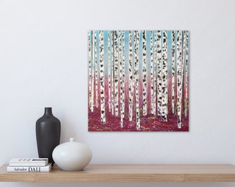 Birch Trees, Birch Tree Art, Birch Tree Canvas Art Print, Original Birch Tree Painting, Landscape Art Print, Nature Art Print, Tree Painting
