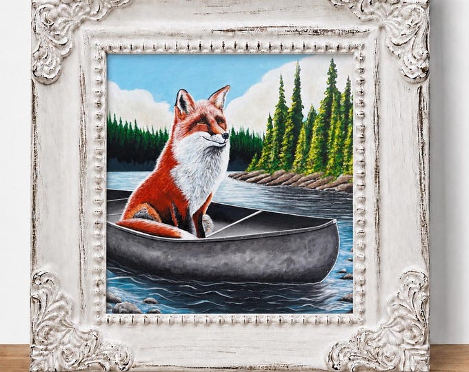 Small Framed Fox Print "Vixen Voyager"