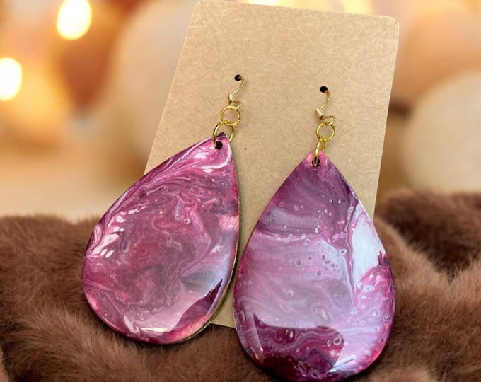Pink Swirl Earrings
