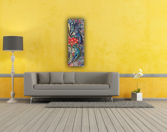 Original Abstract Painting, Female Figure Painting, Abstraction of Female Figure, Heavy Texture Original Painting On Canvas