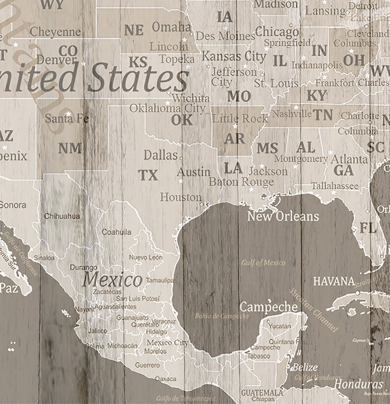 Canada Push Pin Map Personalized Map Personalized North America Map United States Of America Push Pin Map North America Pushpin Map