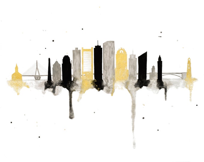 "Boston Skyline" Original