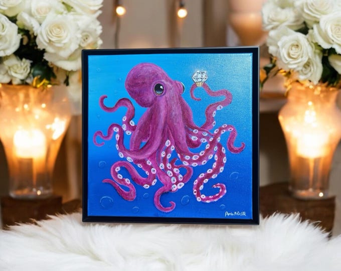 "My hearts belong to you!" Framed Original Painting