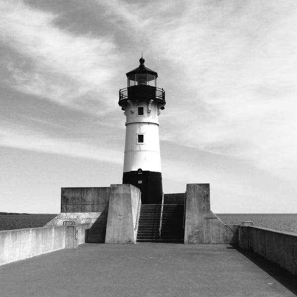 Lighthouse Decor, Lighthouse Photo, Duluth North Pier Light Photography, Duluth Art, Duluth Minnesota, Lake Superior Photography