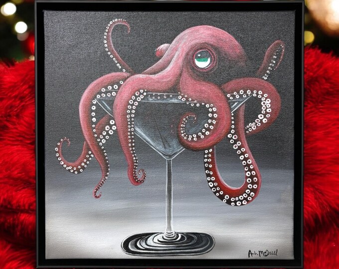 "A Tini Bit Octopied!" Framed Original Painting