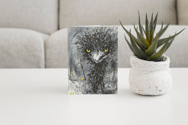 Greeting Card Wildlife Card Bird Greeting Card Ostrich Card Ostrich Greeting Card Thank You Card Card Blank Inside Birthday Card