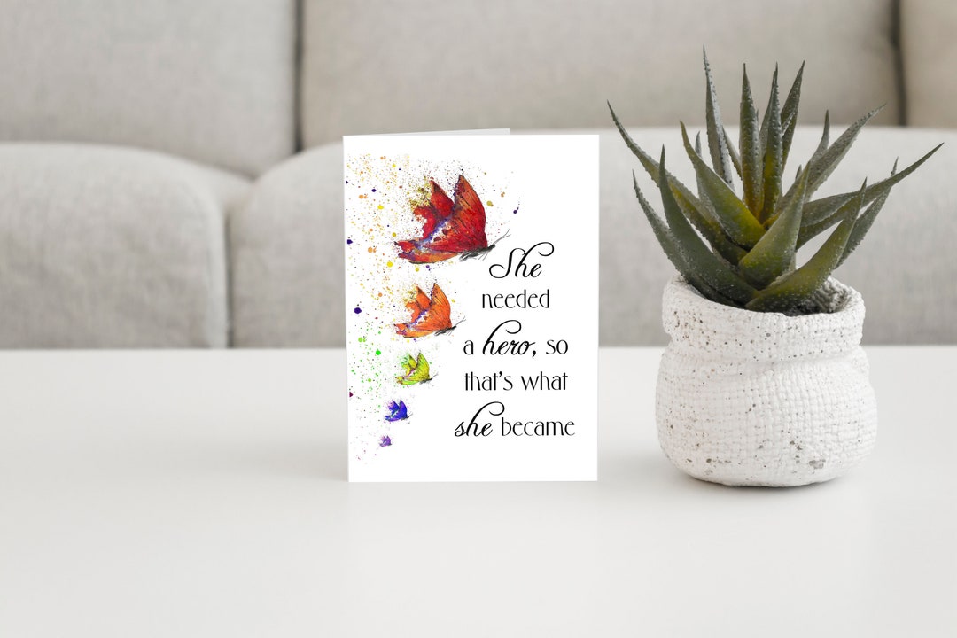 Watercolor Butterfly Greeting Card, Blank Inside - Etsy