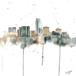 Omaha Skyline, Omaha Art Print, Housewarming gift, Wall Art, Nebraska Art Print, Omaha Skyline Canvas