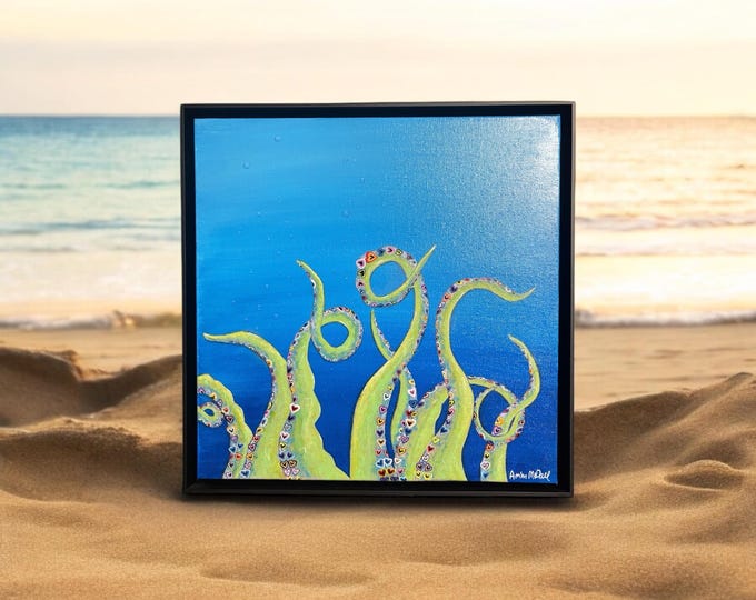 "Don’t go Kraken my heart!" Framed Original Painting