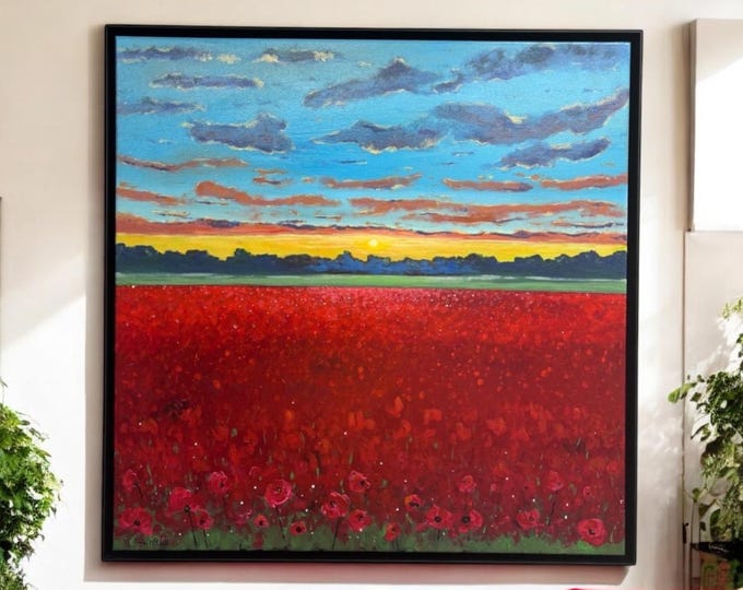"Hypnotic Fields" Original Framed Painting