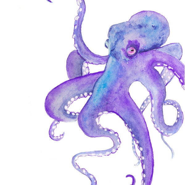 Printable Octopus Art, Octopus Decor, Octopus Art Print, Octopus Digital Download, Octopus Art, Nautical Art