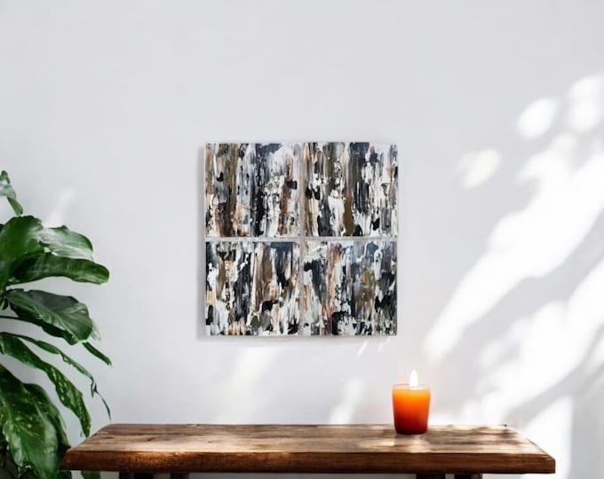 "Gold Quartet" Original Painting Set of 4