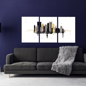 Pittsburgh Skyline Art Pittsburgh Print Pittsburgh Art Etsy