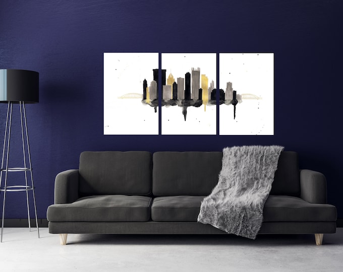 Pittsburgh Skyline Print Set of 3