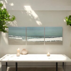 Printable Abstract Set of 3 Beach Painting, Abstract Landscape Art, Instant Download Art, Printable Seascape Art, Landscape Art Print Set