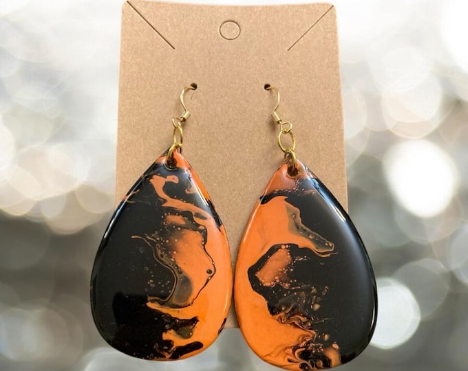 Orange & Black Earrings