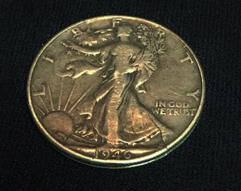 Walking Liberty Folding Silver Half Dollar Coin/Coin in Bottle