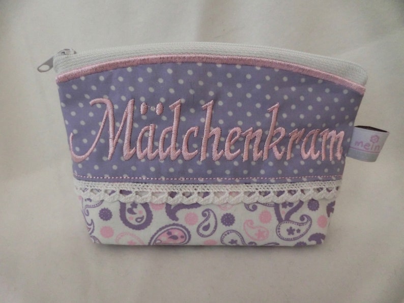 Kosmetiktasche Mädchenkram rosa/flieder Bild 1