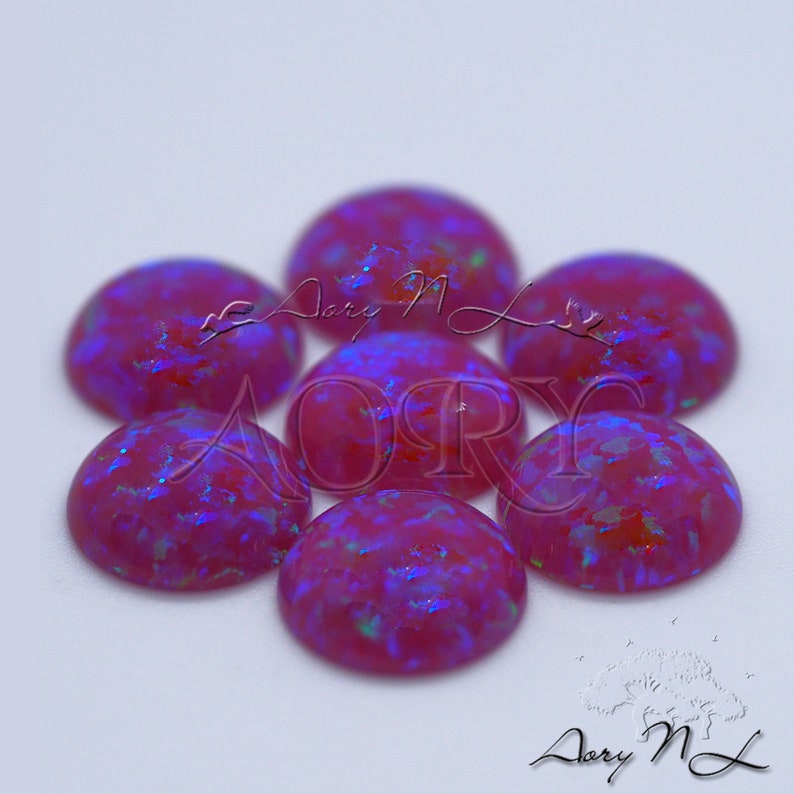 1pcs 4mm Sleepy Water Lily Synthetic Opal Cabochon Round Shape Cabochon Sleepy Water Lily Opal OP54 Very Beautiful Sparkling Cabochon