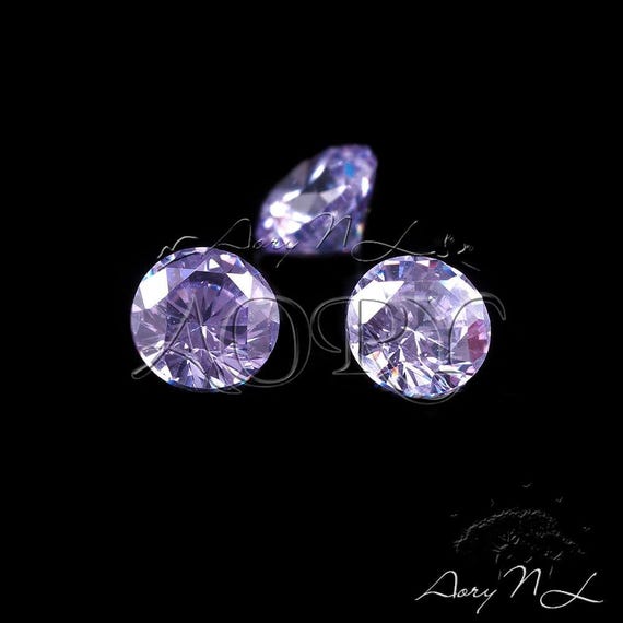forma AAAAA 8x6mm oscuro Rodolita Cubic Zirconia brillante corte Facetado Cubic Zirconia 1 un