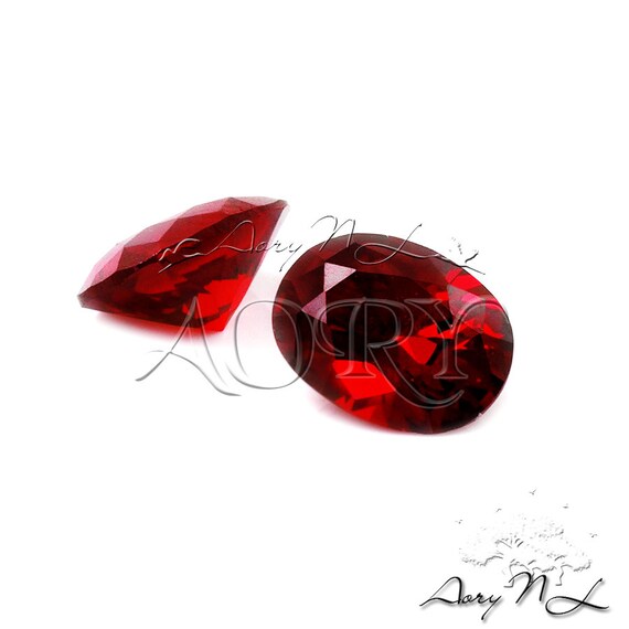 forma AAAAA 8x6mm oscuro Rodolita Cubic Zirconia brillante corte Facetado Cubic Zirconia 1 un
