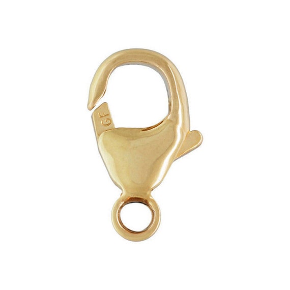 18 Karat Gold Plated Lobster Claw Clasps in Bulk for DIY Jewelry