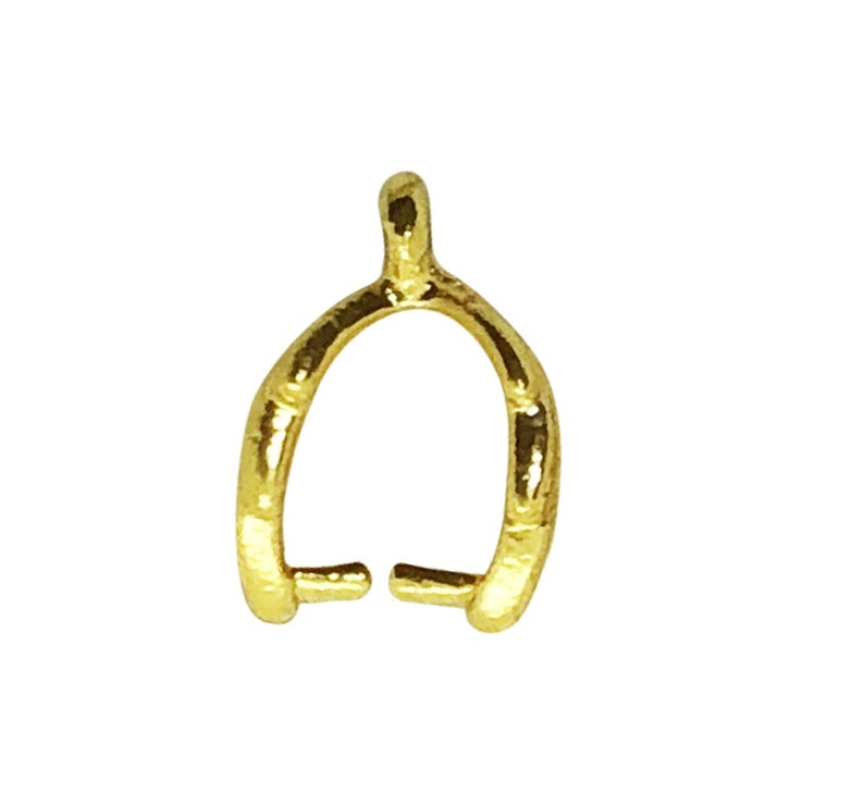 4 PCS 10x6mm 18K Gold Fill Bail Necklace Pendant Bail Gold Etsy
