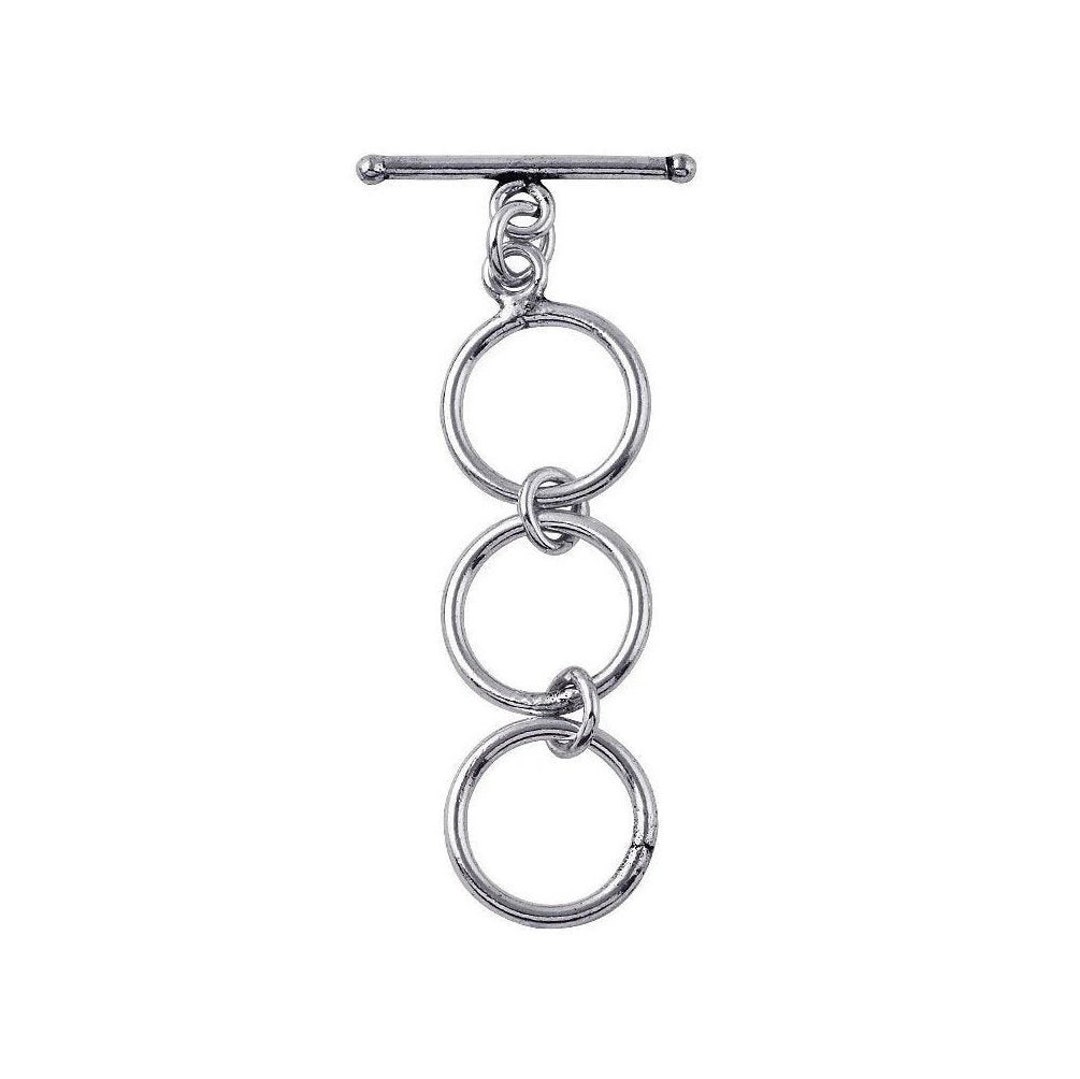 Large Sterling silver toggle clasp necklace extender extension 2