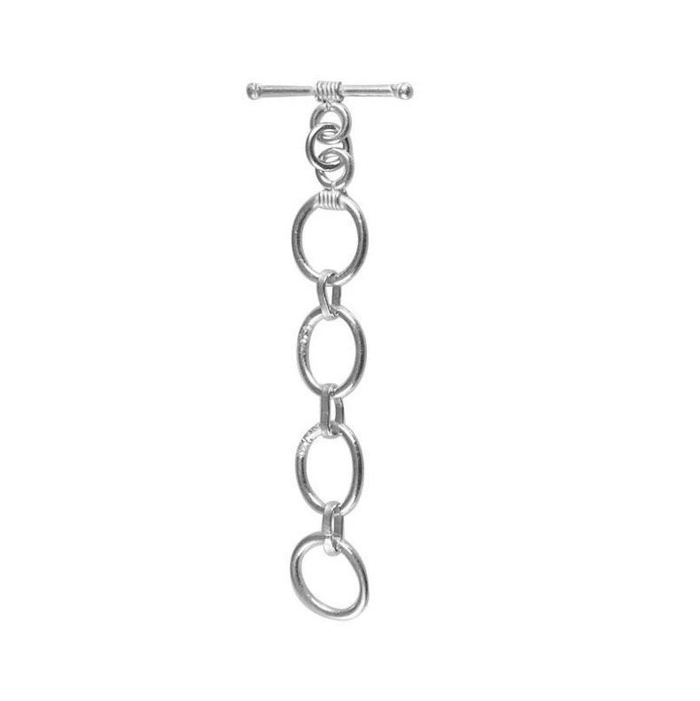 Large Sterling silver toggle clasp necklace extender extension 2, 3 & 4  inch options - South Paw Studios Handcrafted Designer Jewelry