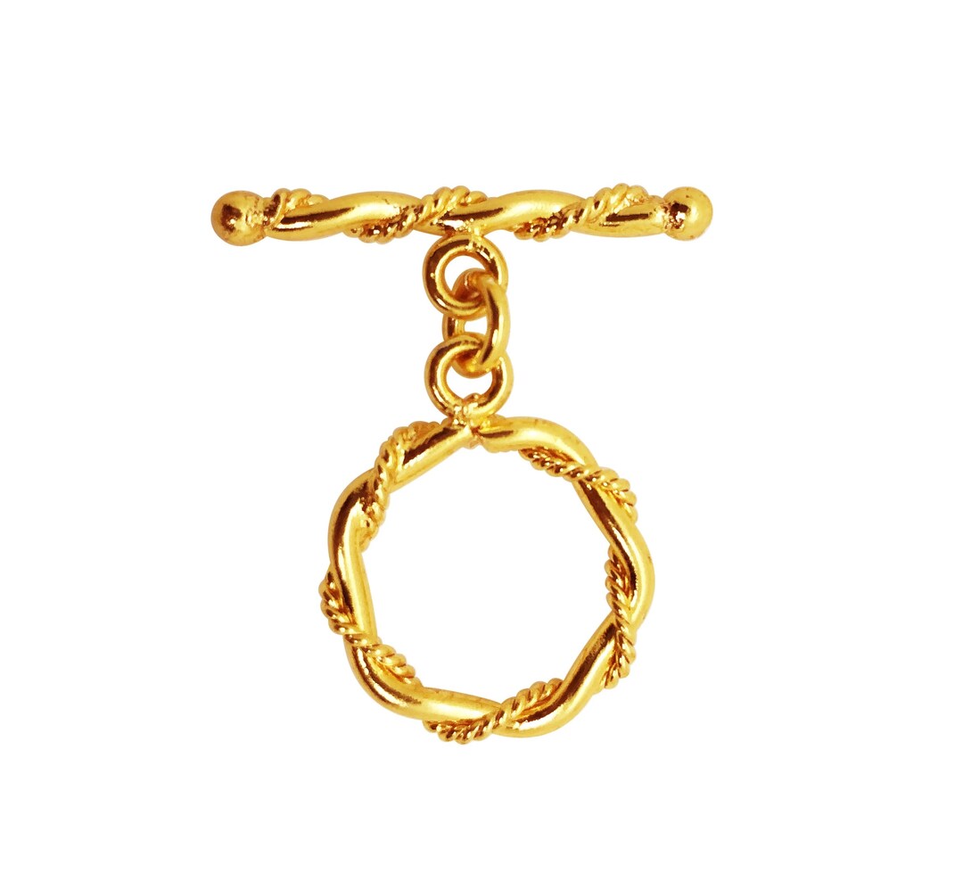 19mm 18K Gold Fill 1 Ring Extender Toggle, Gold Fill Findings, GF Clasp