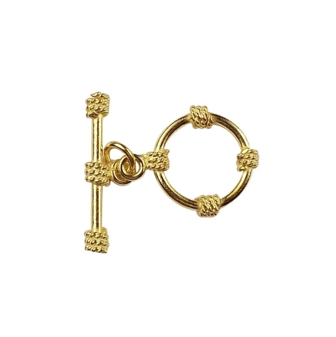 17mm 18K Gold Fill Extra Large Toggle Bars, 1 Ring Extender, Gold Fill