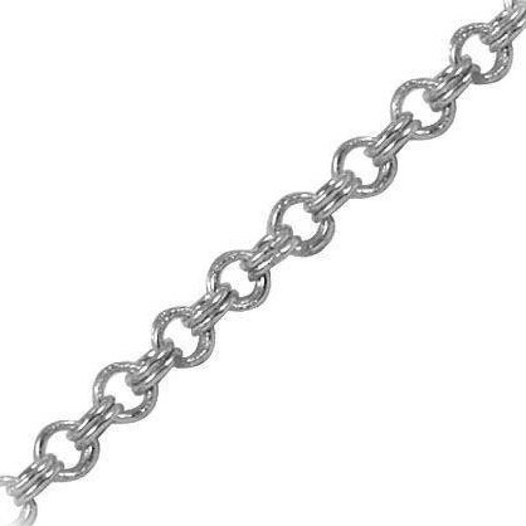 925 Sterling Silver Double-rolo Chain, Double-linked Rolo Continuous ...