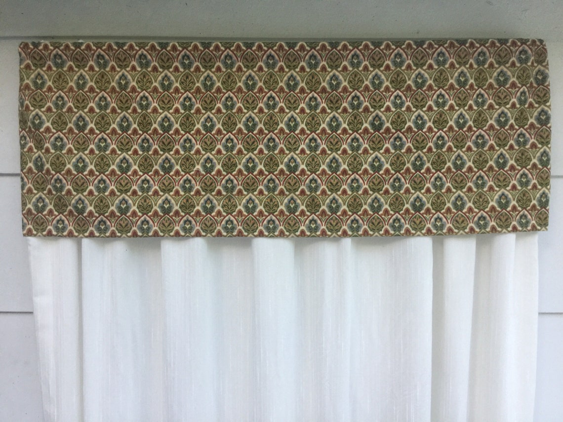 Valance de cocina valance del baño gris azulado verde rojo | Etsy