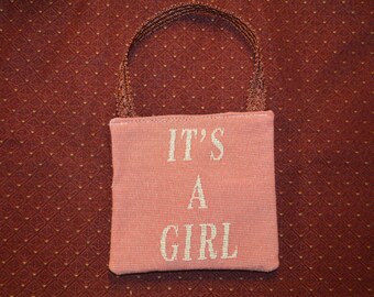 Door Knob Hanger, It's A Girl, Baby Shower Girl Gift