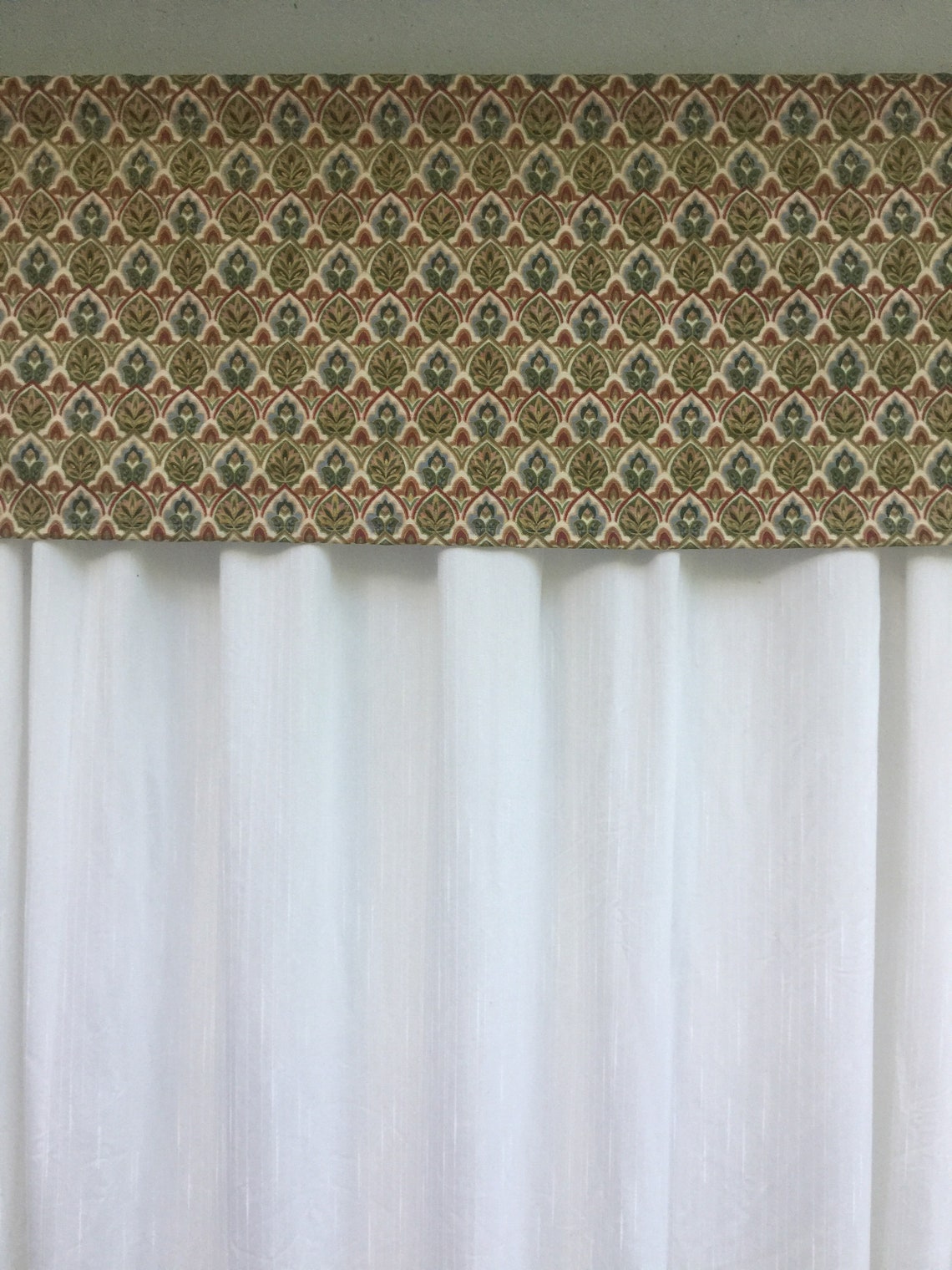 Valance de cocina valance del baño gris azulado verde rojo | Etsy