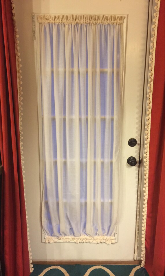 French Door Panels French Door Sheers Gathered Ado Sheer With Pockets And Header Top And Bottom For French Doors