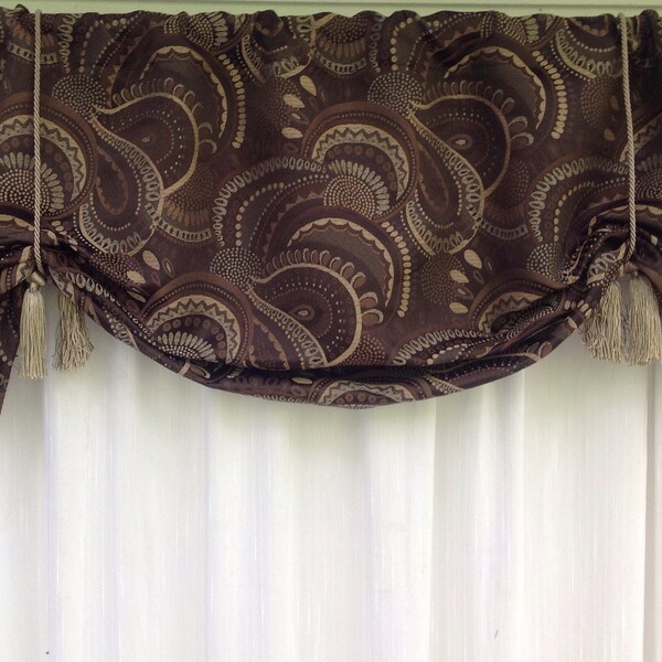 Brown Valance Etsy