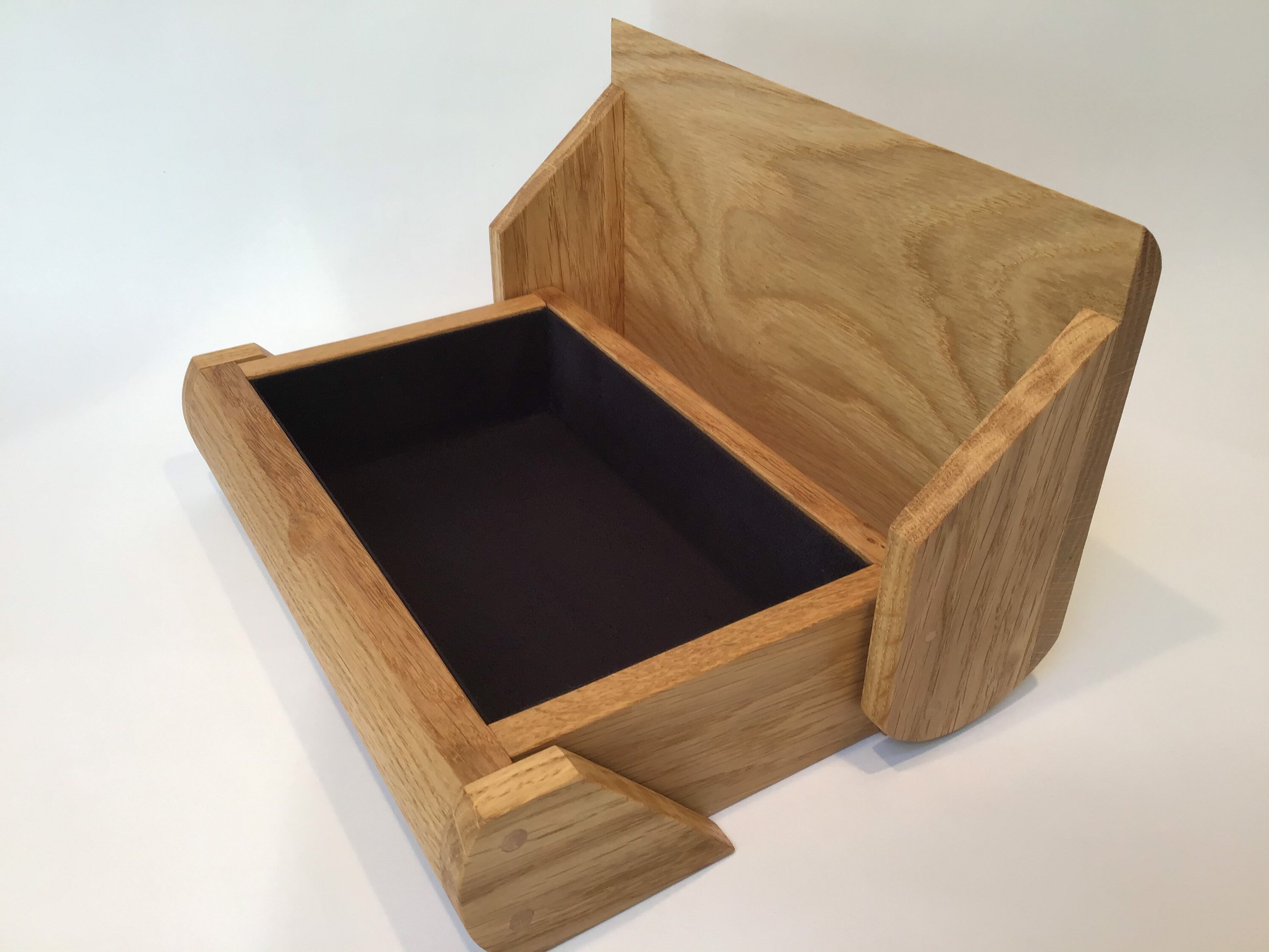 Curved Oak Desk Box Made to Order Etsy