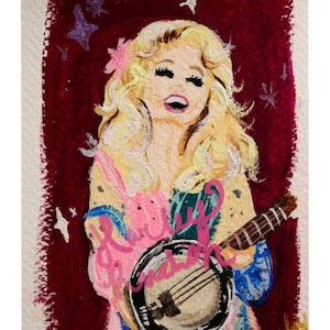 Dolly Parton coat of many colors downloadable Painting Print