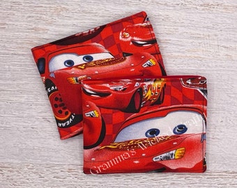 Wallet, Kids Wallet, Adult Wallet, First Wallet, Race Car, Lightning Wallet, Fabric Washable Wallet, Car Wallet, Fun Wallet, Coin Pocket