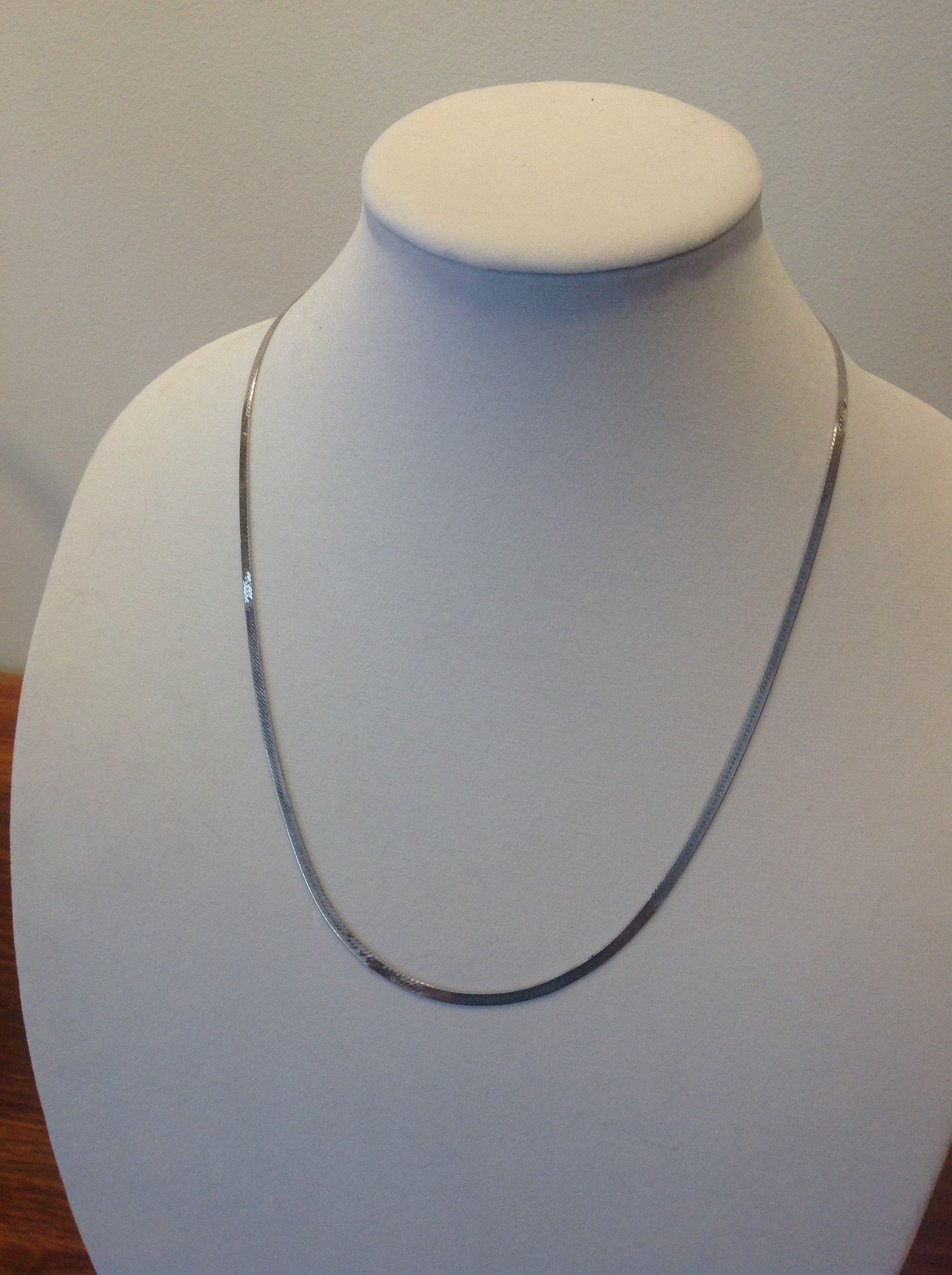 Two Vintage Sterling Silver Herringbone Necklaces 24 Inches of Etsy