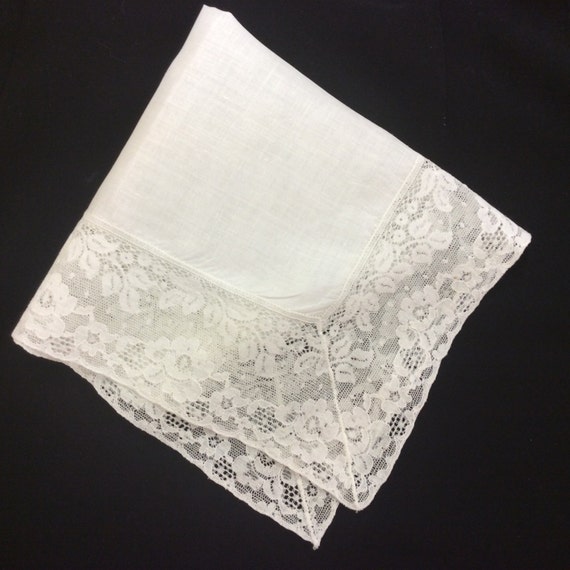 White Lace Wedding Handkerchief Bridal Accessory … - image 2