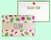 THANK-YOU envelope and notelet; Mixed pack of 5