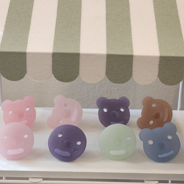 Single preemie silicone pacifier for dolls under 15"